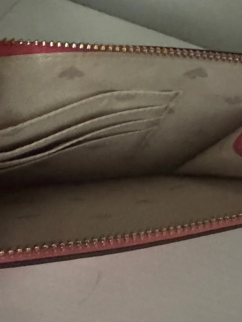 kate spade Pink Leather Zip Cardholder Wristlet with Gold Hardware